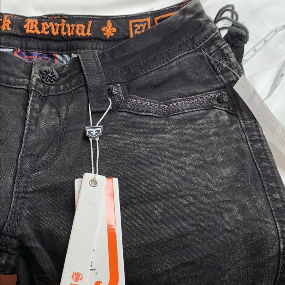 Rock Revival Metallic wrinkled Skinny Jeans 27 - Picture 7 of 8